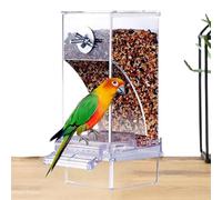 Automatic Bird Feeder for Indoor Cages, No Parrot Feeder, Cage Accessories for Cockatiels, Parakeets, Finches, Convenient Bird Food Container for Neat and Simple Feeding Solutions in Bird Cages