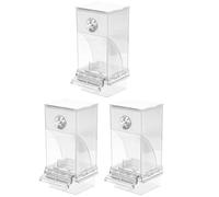 Automatic Bird Feeder No Mess Bird Feeders Automatic Parrot Feeder Drinker Spill and Splash-Proof Automatic Bird Feeder Acrylic Transparent Seed Food Container Birds Cage Accessories (2 Pack)