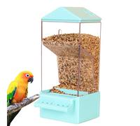 Automatic Bird Feeder, Smart Clear Parakeet Feeder Dispenser, ABS Large Capacity Food Container, Anti-Spill Cage Accessories for Backyard Birds, Cockatiels, Finches, and Squirrels, 21x9x7.5cm