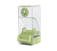 Automatic Bird Feeder, Top-Fill Hummingbird Feeding Station, Food Dispenser, Easy-Mount Bird Cage Supplies for Parakeets, Cockatiels, Canaries, and Parrots, 3.74x4.13x8.07 Inches