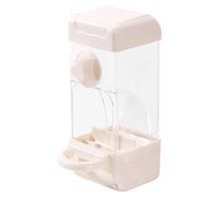 Automatic Bird Feeder with Perch & Husk Separation | No- Anti-Splash Cage Dispenser | ABS Metal Polystyrene Small Pet Food Station | Canary Cockatiel Finch Accessory