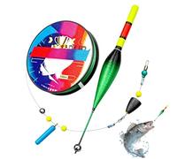 Automatic Bobber Fishing Line Set | Nylon 18 cm Ready-to-use Anti-Sliding Float Rig Color-Change Indicator High Sensitivity Bite Detection Wear-resistant Portable Angling Tackle | Sal