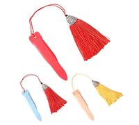 Automatic Book Mark - Handmade Bookmarks Clip On Bookmarks Thin Bookmarrks | Books Lovers Automatic Books Mark With Tassel | Silicone Book Marks Clip Set Of 3 For Birthday Students Teachers