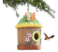 Automatic Bookmark, Reading Cat Paw Book Markers, 6X Bird Houses, Hangable Bird Nesting Box, Cute Small Birdhouses, Cottage Design for Swallow, Garden, Tree, 7.48 Inches
