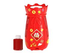 Automatic Bubble Machine, Lighted Pyrotechnics Bubble Blower Fortune Bag, Bubbles Maker Blower, Spring Festival Decor for Housewarming, Birthday Party Decoration, 3.86x3.46x7.4 in