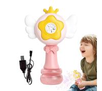 Automatic Bubble Wand, Electric Blower Toy, 5.51x9.06in LED Light-Up Swing Design, Built-In Rechargeable Battery, Fun Outdoor Entertainment for Kids, Parties and Playtime