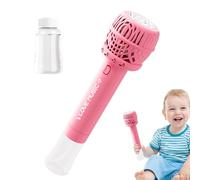 Automatic Bubble Wand - Electric Bubble Maker Toy, Multi-Hole Buble Blower with Light, Leak-Proof 90ml Solution | Handheld Outdoor Party Favor For Kids 3-16 Year Toy Accessory