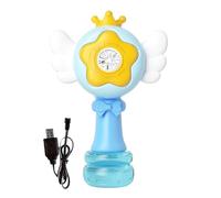 Automatic Bubble Wand, Swing Dance Bubble Wands with LED Light, 5,51 x 9,06 pulgadas Portable & Recargable Battery, Electric Bubbles Blower Machine for Kids, Children, Outdoor Play