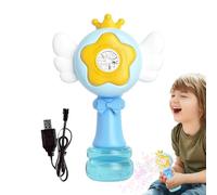 Automatic Bubble Wand, Swing Dancing Toy, LED Light-Up Blower, Electric Bubble Maker Machine with Rechargeable Battery for Kids Entertainment, Parties, Outdoor Fun