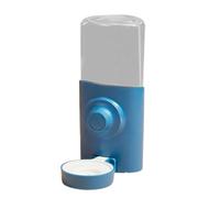 Automatic Bunny Bottle, Water Dispenser Small Animals, 7.87x5.91x3.39 Inches, Leak Proof Pet Station, Easy Mount Design for Guinea Pig, Puppy, Kitten Hydration, Green and Blue