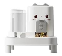 Automatic Cat Feeder - 2 in 1 Dog Food Dispenser for Continuous Hydration, Easy-To-Clean Design with Large Capacity, Pet Feeding Station for Puppies, Rabbits, Indoor Homes and Outdoor Travel