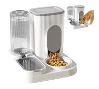 Automatic Cat Feeder, 2 in 1 Pet Supplies, 10.83x10.71x10.24 Inches Large Capacity Dry Food Dispenser, Removable Food & Water Bowls for Puppies, Kittens and Small Animals