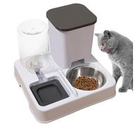Automatic Cat Feeder - ABS 27x25x21cm | Indoor Cat Feeder and Water Dispenser | Small To Medium Pet Food and Water Dispensing Supplies For Kittens Puppies At Home Indoor Feeding, Hydration