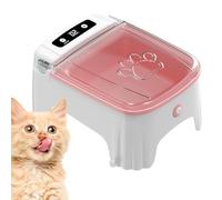 Automatic Cat Feeder, Pet Food Dispenser, Auto Pet Dispenser, Smart Sensor Technology, Cat Food Storage, Timed Animals Feeding, Easy to Use Vendor, 23x17x11.5cm Gray and Pink