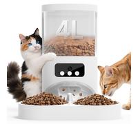 Automatic Cat Feeder with Camera for 2 Cats,1080P HD Video Night Vision Pet Feeder Food Dispenser,5G&2.4GHz WiFi Pet Feeder with 2 Way Audio,Smart App Control 4L Pet Dry Food Dispenser for Cat/Dogs