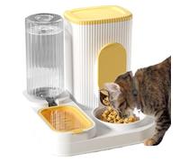 Automatic Cat Feeders, Automatic Feeder Dry Foods, 10.83x10.71x10.24 Inches Large Capacity 2-in-1 Pet Supplies with Removable Food Bowl, Water Bowl for Puppy, Kitten, Animals