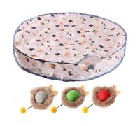 Automatic Cat Toy - Indoor Rolling Ball Play Device, Self-Activity Hunting Cover, Rechargeable Quiet Oxford Material | Fun Entertainment Training Exercise for Play Hunt Halloween Birthday