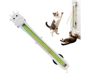 Automatic Cat Toy - Interactive Pet Teaser, Motion Play Ejercise Device, Indoor Fun with USB Recargable, Hunting Simulation featuring Moving Rope, Pet Activity Wall Mount for Training Play