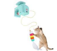 Automatic Cat Toys - ABS Plush 12x9x5cm Rechargeable Interactive Kitten Toy | Electric Hanging Sensor Cat Play Toy With Hunting Simulation | Smart Pet Exercise Ţoy For Indoor Fitness Training