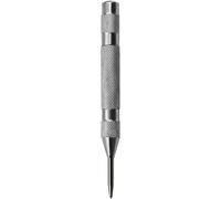 Automatic Center Pin Punch Woodworking Tools Spring Loaded Marking Metal Drill Bits Wood Press Dent Marker Tool(Black1)(Silver)