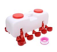 Automatic Chicken Waterer, Poultry Watering System, Tipping with 10 Bowls, Automatic for Chickens Ducks Geese, Hygienic Drinking