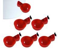 Automatic Chicken Watering Cups - 5 piezas Poultry Water Feeder Kit, Ducks, Turkeys, Bunnies, Farmyard Drinking System Coop, Jaula, Pen, Backyard Care, Easy Installation | Practical Feeding Accessory