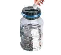 Automatic Counting Savings Jar - Digital Display Clear Container, High Capacity, Intelligent Coin Calculation Feature | Easy Access Secure Storage Function Practical Budget Management Tool Decorative