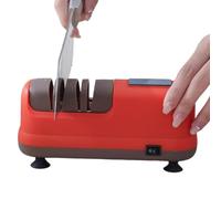 Automatic Cutter Sharpener - 4 Stage Scissor Sharpening Device for Suction Cup Base | USB Charging Professional with Motorized Stones, Home Restaurant for Razor Saw Garden Tool, 6.89x2.95x1.97inch