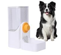 Automatic Dog Feeder, Hangable Small Pet Food Dispenser, Cage-Mounted Water, Food Bowl for Hamsters, Rabbits, Cats and Dogs, Easy Refill for Feeding, 8.27x3.94x8.86 Inches