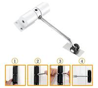 Automatic Door Closer, Outdoor Door Closer, Stainless Steel Spring Closer, for Automatically Closing Various Doors (white)