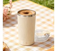 Automatic Electric Mixing Cup, Magnetic Stainless Steel Mug, 6.02inch Self-Stirring Coffee, Portable Mixing Cup for Tea Milk Cocoa, Battery Operated Beverage Mixer for Home Office Travel Camping