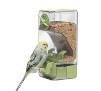 Automatic Feeder for Bird, Top Fill Hummingbird Feeding Station, Food Dispenser, Easy-Mount Bird Cage Feeder for Parakeets, Cockatiels, Canaries & Parrots, 3.74x4.13x8.07 Inches
