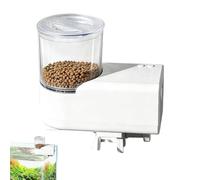 Automatic Fish Feeder - 100ml Battery Powered Timer, Airtight Food Dispense | Aquarium Feeding Machine - Timed Battery Operated Dispenser, Sealed 100ml Container For Tropical Tank Pets