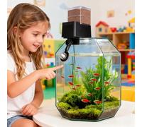 Automatic Fish Feeder - 5-Speed Smart Fish Feeder, Timed Automatic Aquarium Feeders, Airtight | Suction Cup Feeding Device Adjustable Feed Amount, , Suitable For Fishes, Turtles, Shrimp, Hamster, Pond