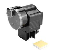 Automatic Fish Feeder for Aquarium | Timer Control for Daily Feeding/Vacation Use | Food Container for Flakes & Granulates | Sturdy ABS Plastic, Black