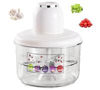 Automatic Fruit and Vegetable Peeler with Fresh-Keeping Box, Rechargeable, Suitable for Grapes, Cherries, Garlic and Other Fruits and Vegetables (white)