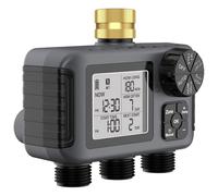 Automatic Garden Watering Systems Double Hose Timer Intelligent Irrigation Device Large LED Display Outdoor Plant Care Automatic Watering System Garden