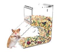 Automatic Hamster Feeder, Acrylic Pet Feeder, Clear Food Dispenser, Bunny Food Storage with Versatile and Easy to Install Design for Hamsters, Rabbits, or Ferrets, 1 Piece