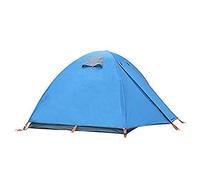 Automatic Hydraulic Double Layers Tent for Camping Beach Outdoor Hiking Fishing Travel, Protection Waterproof Pop Up 2 Persons 4 Season Backpacking Tent with Carry Bag