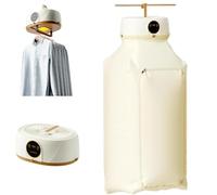 Automatic Ironing Machine | Portable Clothes Dryer Upgraded, Automatic Wireless Vertical Steam Iron, 2-in-1 Garment Steamer & Folding System with Vertical Steam, Fast Drying, Energy Saving (Beige)