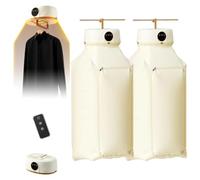 Automatic Ironing Machine | Portable Clothes Dryer Upgraded, Automatic Wireless Vertical Steam Iron, Portable Dryer with Remote Control for Apartment, Travel, Hotels, Family Dormitories (2 Pcs)