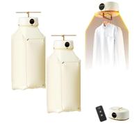 Automatic Ironing Machine | Portable Clothes Dryer Upgraded, Automatic Wireless Vertical Steam Iron | Portable Dryer with Remote Control for Apartment, Travel - User Manual Included (2Pcs)