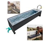 Automatic Livestock Water Trough with Float Valve And Hose,Self Filling Stainless Steel Livestock Water Trough,Self-Filling Float Drinking Bowl,for Cows,Horses,Goats,Pigs,Dogs and Other Livestock