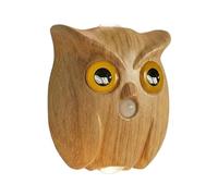 Automatic Owl Lamp - Magnetic Night Fixture, 9x7.8cm Decorative Light for Stair Safety, 3 Color LED with Battery Power, Room Lighting, Animal Wall Illumination for Fence Cabinet and City Hallway