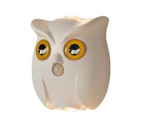 Automatic Owl Lamp - Magnetic Night Fixture, 9x7.8cm Decorative Light for Stair Safety, 3 Color LED with Battery Power, Room Lighting, Animal Wall Illumination for Fence Cabinet and City Hallway