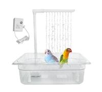 Automatic Parrot Bathtub - Faucet Pet Pool, Flowing Water Bath, Battery Operated Bird SPA Accessory | Engaging Grooming Fountain and Feeder Bowl for Budgies African Greys Healthy Plumage