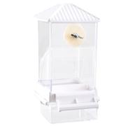 Automatic Parrot Feeder, Large Capacity Bird Feeder, Spill-Proof Food Dispenser, Clear Cage Feeding Accessories, Outdoor Garden Patio, Pet Feeding Solution