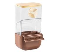 Automatic Parrot Feeder, Outdoor Bird Food Dispenser, Transparent with Perch, Husks Separation, Cleaning Parrot Food for Outside, Garden, Decoration, 18x9.3x9.2cm