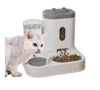 Automatic Pet Feeder and Water Dispenser, 10.6-Inch Compact Pet Feeder, Integrated Smart Food and Water Bowl for Cats Dogs, Professional Style Feeding System for Kittens Puppies
