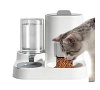 Automatic Pet Feeder Water Dispenser - PP Pet 25x23x21cm 510g Function Station with 1600ml Food Container 800ml Fountain - Cat Dog Feeding Solution - Large Capacity Bowl